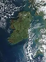 Satellite image of Ireland