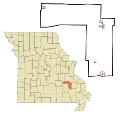 Location of Des Arc, Missouri