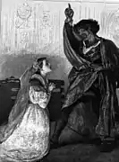 Bateman as Desdemona and Irving as Othello at the Lyceum theatre, London