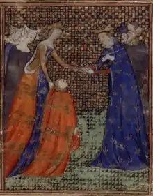 painting of Edward III giving homage to King Charles