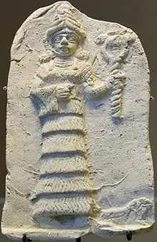 Babylonian terracotta relief of Ishtar from Eshnunna (early second millennium&nbsp;BCE)