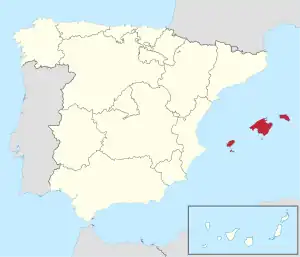 Map of the Balearic Islands