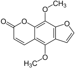 Chemical structure of isopimpinellin.