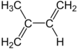 Full structural formula of isoprene