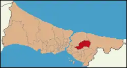 Location of Çekmeköy in Istanbul