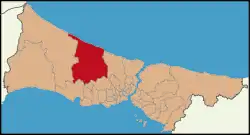 Location of Arnavutköy in Istanbul