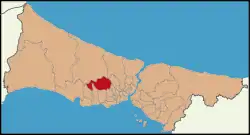 Location of Başakşehir in Istanbul