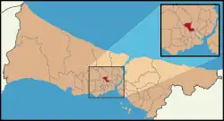 Location of Gaziosmanpaşa