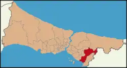 Location of Pendik in Istanbul