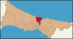 Location of Sarıyer in Istanbul