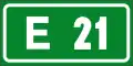 European road number sign(formerly used )