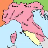 Italian Lombard kingdom (781–1014).
