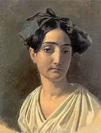 Vittoria Caldoni portrait, 1834