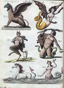 Image 75Several mythical creatures from Bilderbuch für Kindercode: deu promoted to code: de  (picture book for children) between 1790 and 1822, by Friedrich Justin Bertuch (from Legendary creature)