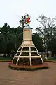 Sacred Heart of Jesus monument in front of the Cathedral