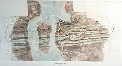 Watercolor of Glen Tilt geological exposure