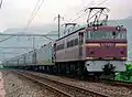 EF65 123 in original maroon Yuyu Salon Okayama livery