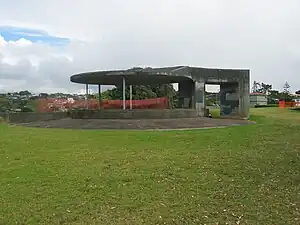 A World War II gun emplacement at J F Kennedy Memorial Park