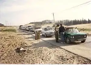 IDF roadblock outside Jabalya, 1988