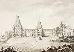 Le Château-Vieux de Meudon en ruines, en 1802. James Forbes, Musée de l'Ile-de-France, Sceaux