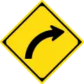 Curve to the right