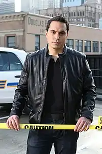 Mattera during the filming of "Crime Watch Daily."
