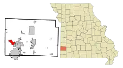 Location of Carl Junction, Missouri