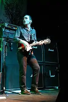 DaRosa performing with Dropkick Murphys in 2008