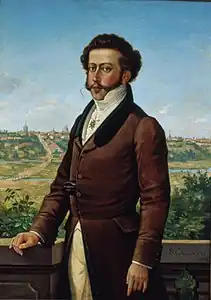 Pedro of Braganza, Prince Royal of Portugal and Brazil (later Emperor Pedro I of Brazil and King of Portugal as Pedro IV), by Benedito Calixto (1822).