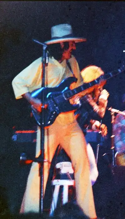 Jeffrey Hammond in concert with Jethro Tull, 1973