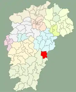 Location in Jiangxi