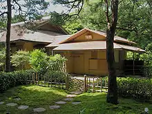 A teahouse and roji, or tea garden, at Ise Jingu.