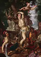 Martyrdom of Saint Sebastian, 1600, 169 x 125&nbsp;cm (66.6 x 49.3 in)