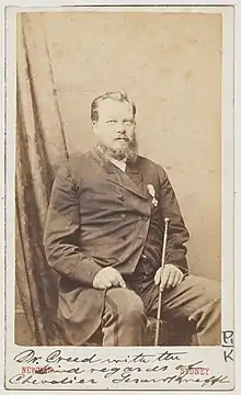 Gerard Krefft (1869) with his Cross of the Order of the Crown of Italy.