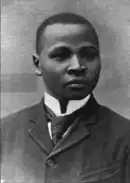 Black and white photograph of John Dube taken in the early 1890s.