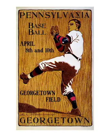 University of Pennsylvania versus Georgetown Baseball Program circa 1901
