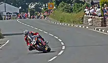 John McGuinness midway through Rhencullen in 2011