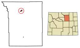 Location of Buffalo in Johnson County, Wyoming.