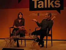 Pareles at an event hosted by The New York Times in 2008