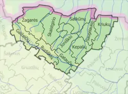 Map of Joniškis district municipality
