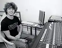 Jordan Andrews pictured in the early days of his career working at RipeFruit Recordings.