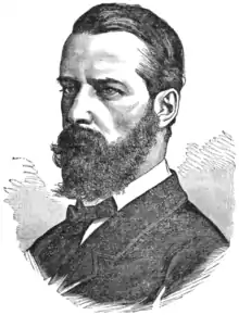 Portrait of José María Vergara y Vergara from the Colombian newspaper Papel Periódico Ilustrado (1881-1887)