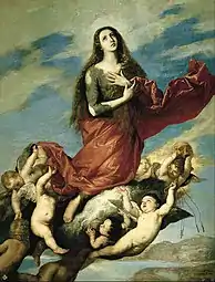 Assumpion of Mary Magdalen, 1636, 256 x 193 cm., Real Academia de Bellas Artes de San Fernando