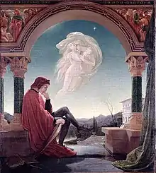 Joseph Noel Paton: Dante Meditating the Episode of Francesca da Rimini and Paolo Malatesta, oil on canvas, 1852 (Bury Art Museum)