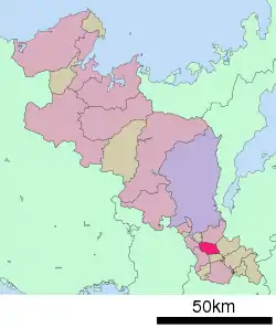 Location of Jōyō in Kyoto Prefecture
