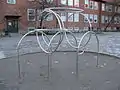 A jungle gym in a school yard in Sweden, 2012