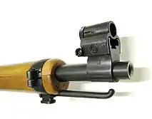 K31 with W+F globe front sight for match shooting.