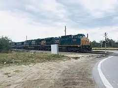 Empty phosphate train approaching Agrock Yard