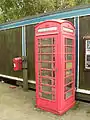 K6 telephone box and GR post box.