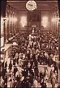 A typical crowd in the Grand Hall of the new Union Station, circa 1950s